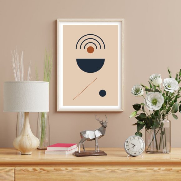 2/$35 Modern Minimalist Abstract Geometric Wall Art Print Home Decor [No Frame] - Picture 2 of 6